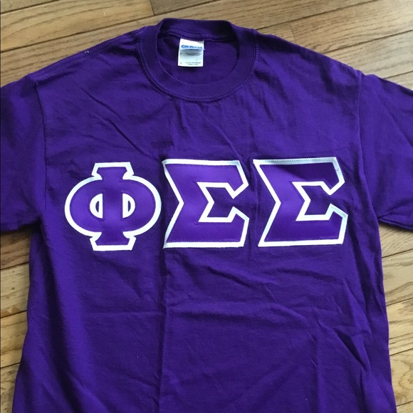 PHI SIGMA SIGMA LETTER TEE SHIRT SMALL - Picture 2 of 2
